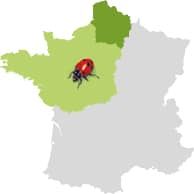 Carte de France situant les zones de production Val-de-Loire et Hauts-de-France