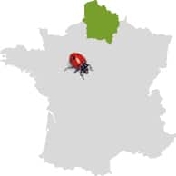 Carte de France situant la culture Unibio dans les Hauts-de-France.